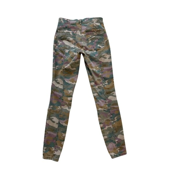 ANTHROPOLOGIE “Jefferson” Camo Slim Utility Cargo Button-Fly Pants Size 26 - Picture 7 of 13
